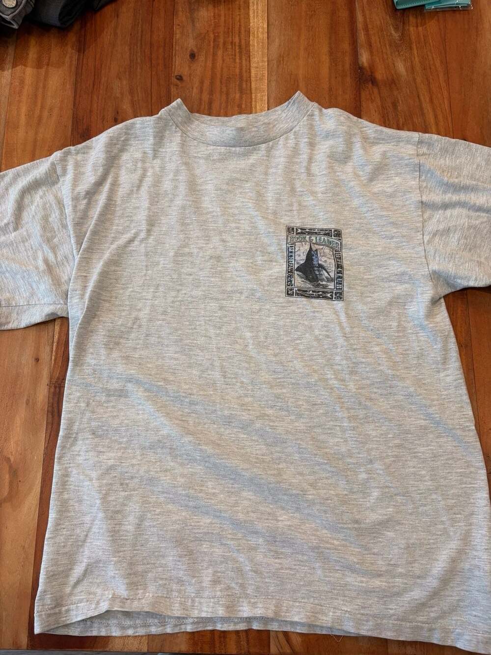 Vintage Blue 84 Hook & Leader Bait Club Marlin Graphic T-Shirt